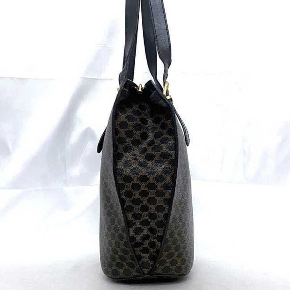 Celine Work Zipper over Brown Business Tote Shoulder All Macadam Bag Black